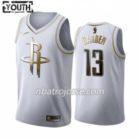 Barn Houston Rockets Tröja James Harden 13 2019-20 Nike Vit Golden Edition Swingman